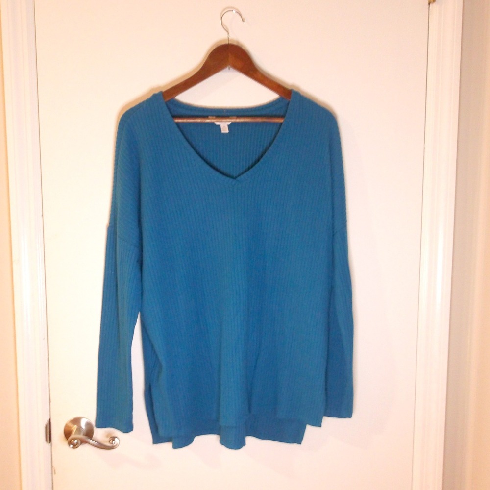 Time and Tru Long Sleeve Top Casual Everyday Comfort Blue Size M(8/10) / #5208 - Picture 2 of 3